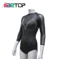 Shiny Dance Gymnastics Leotards con maniche a sette quarti