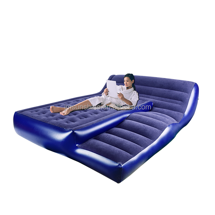 Customization blue 2in1 inflatable air bed Air Mattress