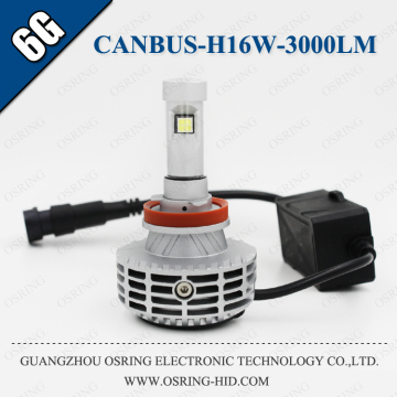 OSRING Newest fanless Error Free auto h16jp 6G canbus led headlight
