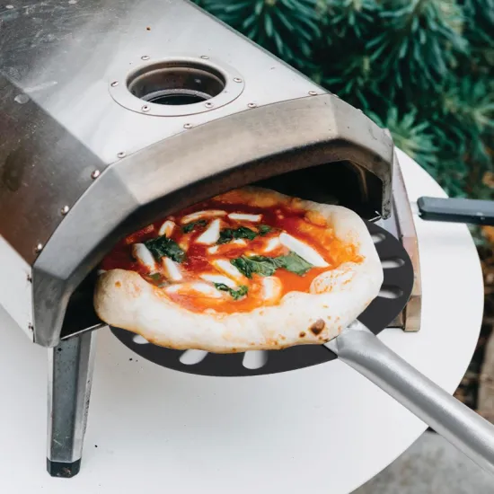 Foldable scrath resistance hard anodized Aluminum Pizza Peel wood Handle non stick Folding turing Pizza peel Shovel