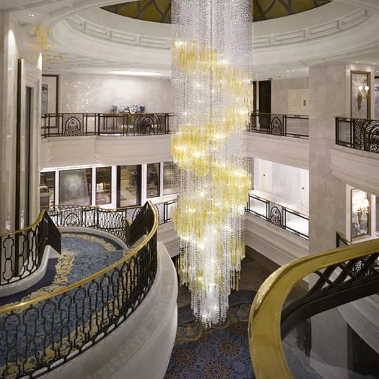 Shopping mall hall custom high luxury creative chandelier Golden yellow decoration high luxury chandelier