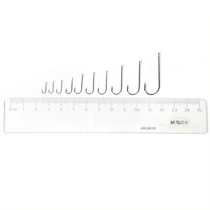 Gamakatsu LS-1223F Black Fishing Hooks 2#-20# - Saltwater High Carbon Steel Sea Ringed Barbed Hooks
