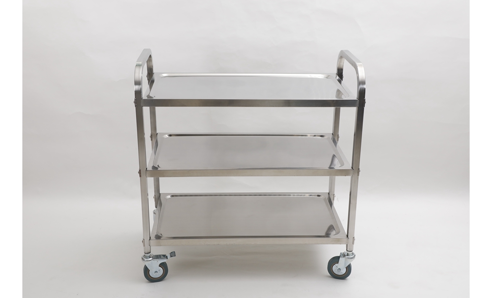 Stainless steel double deck dining cart