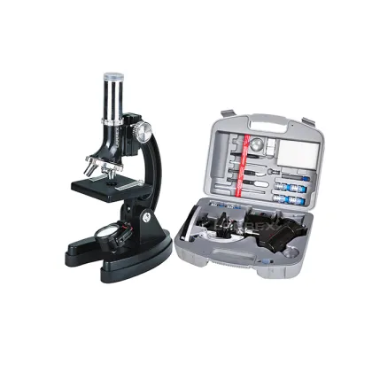 300X-1200X Compound Microscope for Kids - Metal Body STEM Toy with Glass Optics