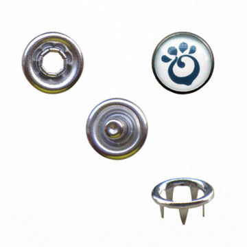 New Fashion Silk Printing Pearl Prong Fastener