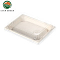Eco-vriendelijk om te gaan Container SugarryCane Bagasse Sushi Tray