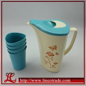 1.8L Triangle Plastic PP Water Jug With Cup Set