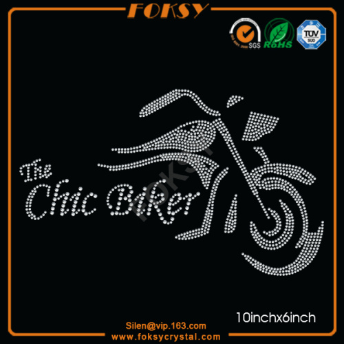 The Chic Biker rhinestone heat transfers