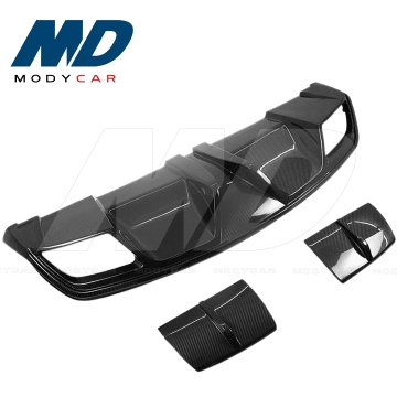 Piecha Style Carbon Fiber Rear Diffuser for 2013-2015 Mercedes-Benz CLA-Class W117 AMG CLA250 CLA45