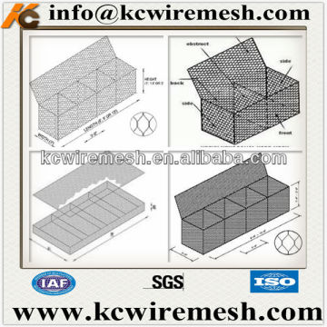 Galfan gabion cages wall for supporting!!