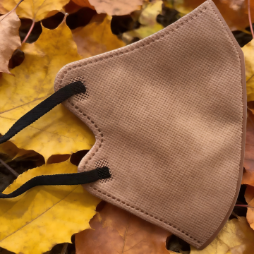 Máscara dobrável amigável para maquiagem marrom