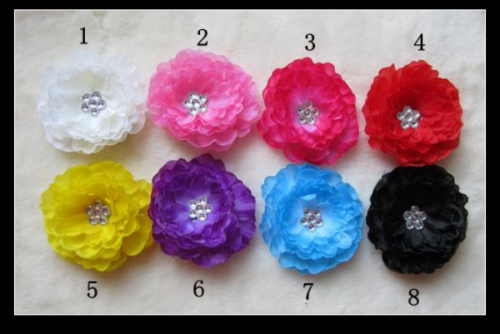 Panas menjual bunga Peony warna 8. Aksesori rambut rambut bunga, aksesori klip rambut bunga