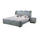 Deluxe bedroom furniture modern upholstered Leather Bed