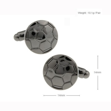 Hot Selling Black Plated Football Cufflinks Wholesale Man Brass/Copper Shirt Cufflinks