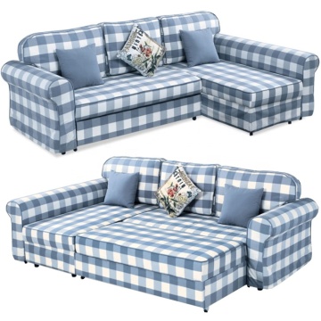 High Quality Multi-Purpose Lattice Design Fabric Corner Sofa Bed