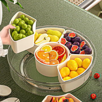 Portable 6 Compartment Clear Fruit Storage Container