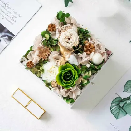 Wholesale Colorful Forever Flowers Arrangement Box - Gift Ready