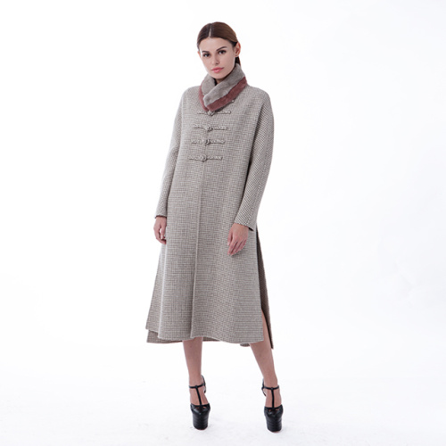 Fashion long cashmere overcoat