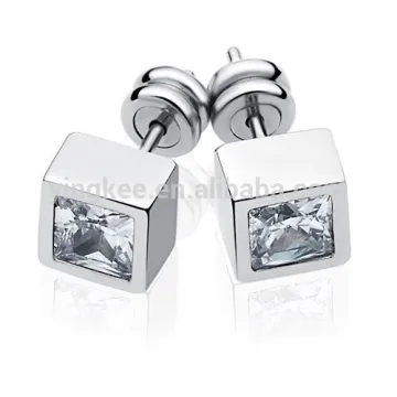 2017 stainless steel gem jewelry porcelain earring