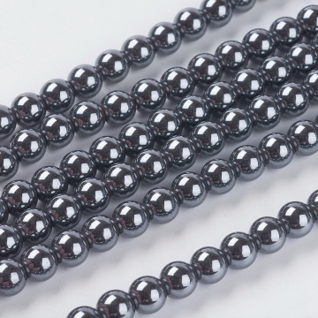 6 mm di ematite sintetiche nere di grado nero: collezione di pietre di Pandahall di Pandahall