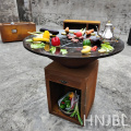 Corten Steel Brazier Firepit BBQ