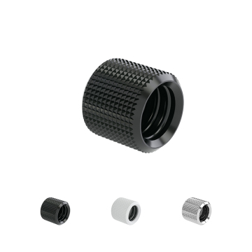 Barrowch Black/Bright Silver/White G1/4 Hard Tube Extender Fitting - 12mm