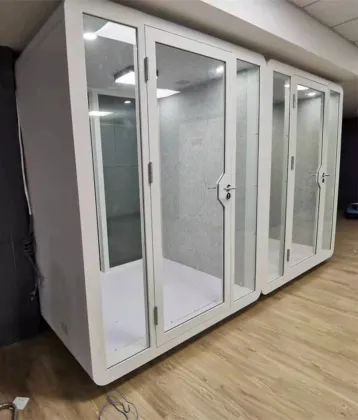 soundproof acoustic booth with office seating