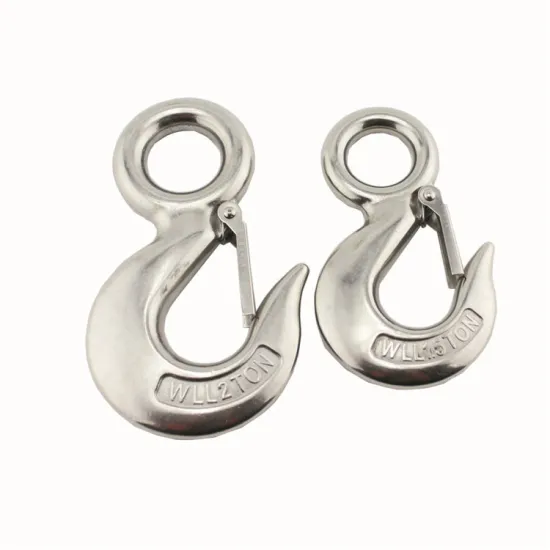 Heavy Duty S320 Stainless Steel Crane Hook For Lifting WLL 0.5 TON Safety Hook
