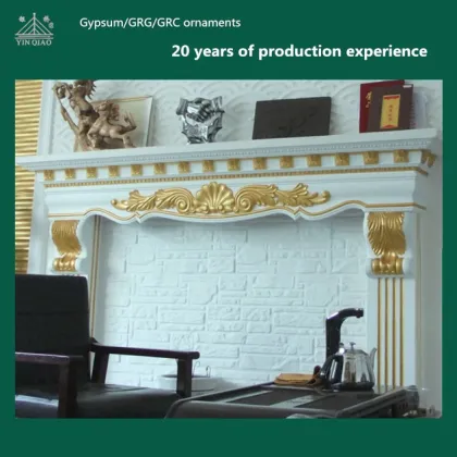 For living room gypsum plaster decorative fireplace