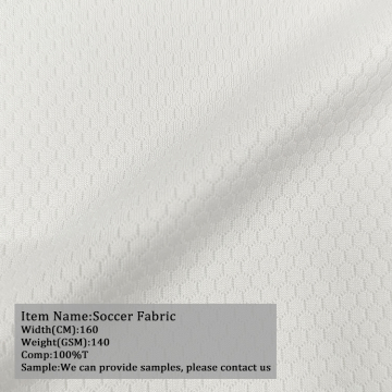High Quality Polyester Knitted Breathable Sweat Football Bird Eye Mesh Fabric T-Shirt Sportswear