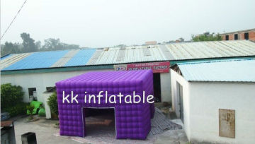 purple inflatable party tent, cube bubble tents with plain roof