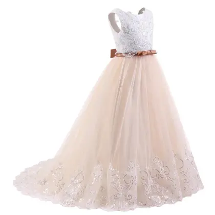 Boutique Wholesale Kids' Flower Girl & Prom Dresses - Lace Gowns for Girls 2-13Y