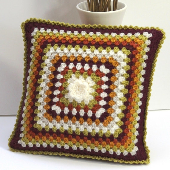 Crochet pillow case