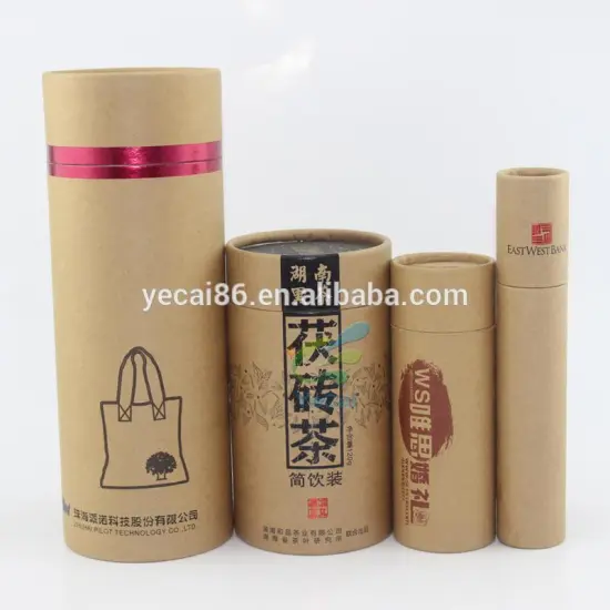 Guangzhou yecai wholesale manufacture tea round paper packaging box customized