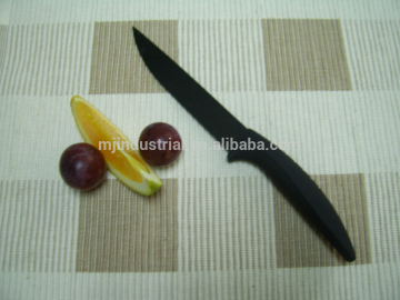 Black mirror serrated ceramic steak knife BK120BMS-A