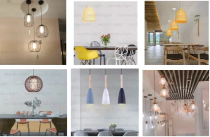 Indoor Glass Shade Retro Design Pendant Lamps