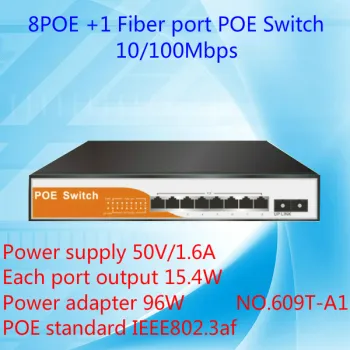 8Port fiber poe switch