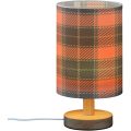 Customize printed fabric shade wooden base table lamp