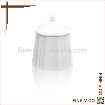 Multilateral conical ceramic sugar pot