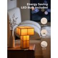 Handmade Rechargeable Ambient Nightstand Lamp Yellow Shade