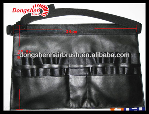 professional makeup brush belt, fold up cosmetic bag for makeup brush set, makeup PU leather cosmetic cases bag