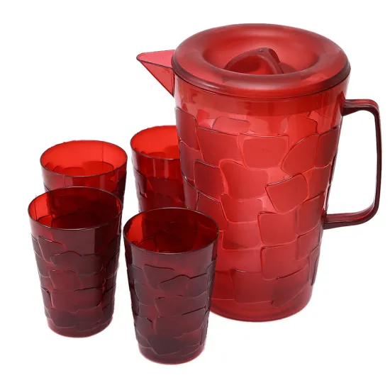 Plastic Cool Water Jug with 4 Cups
