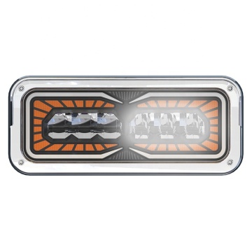 Chiming 16"*7', 12-24v Led projector headlight assembles ,truck light DOT SAE driver side multifunctional head light
