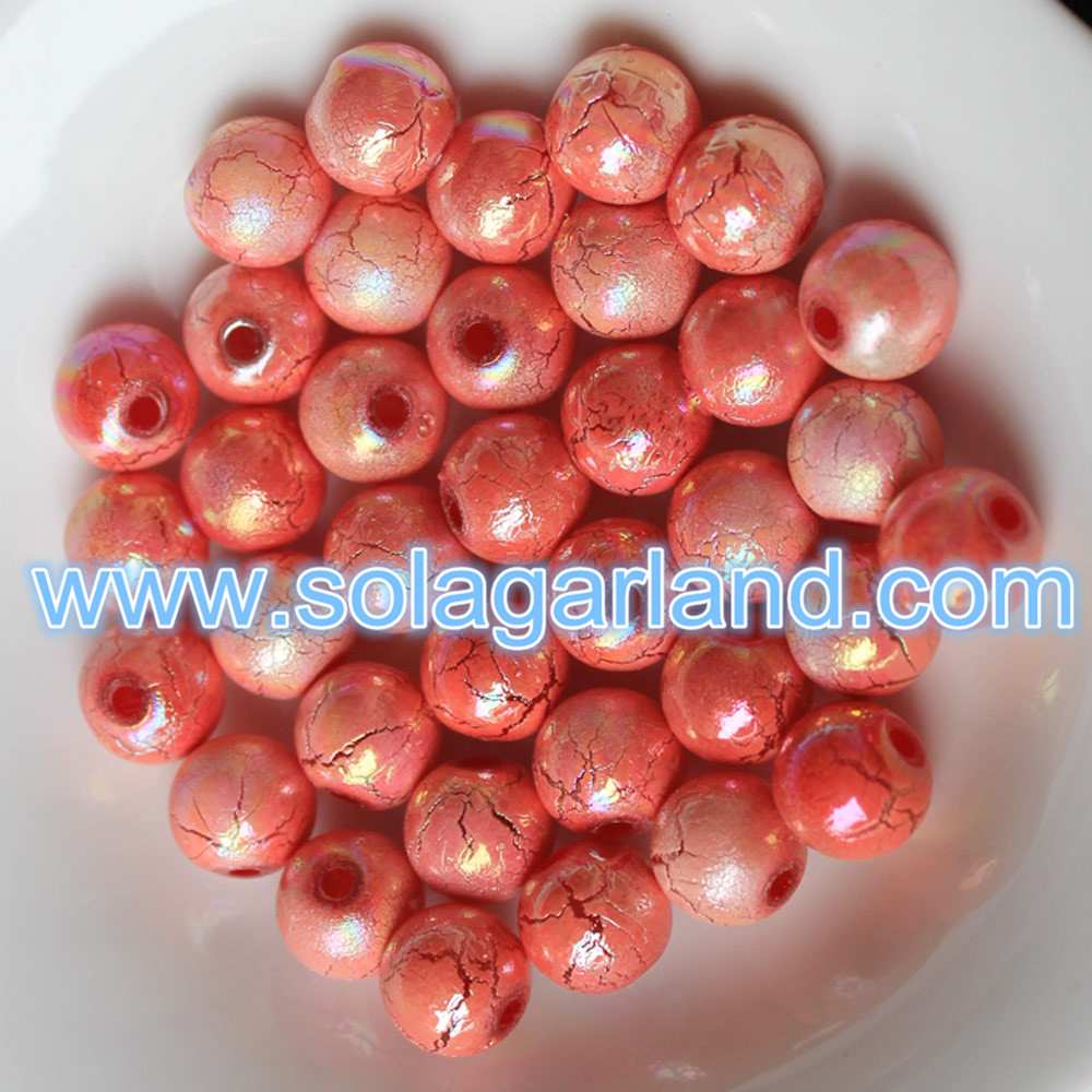 8MM Round Crack Beads