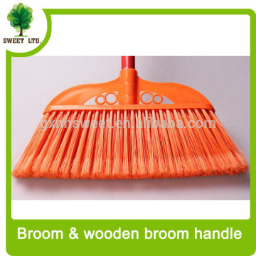 Good quality angle broom with long wooden handle