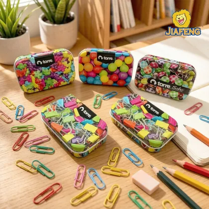 Stationery small item storage tin box