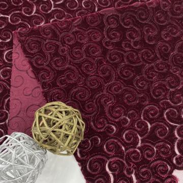 Rounding Comma Symbol Velvet Laser Cut Embroidery Fabric