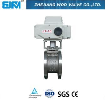 Stainless steel electric actuator flange wafer ball valve for steam