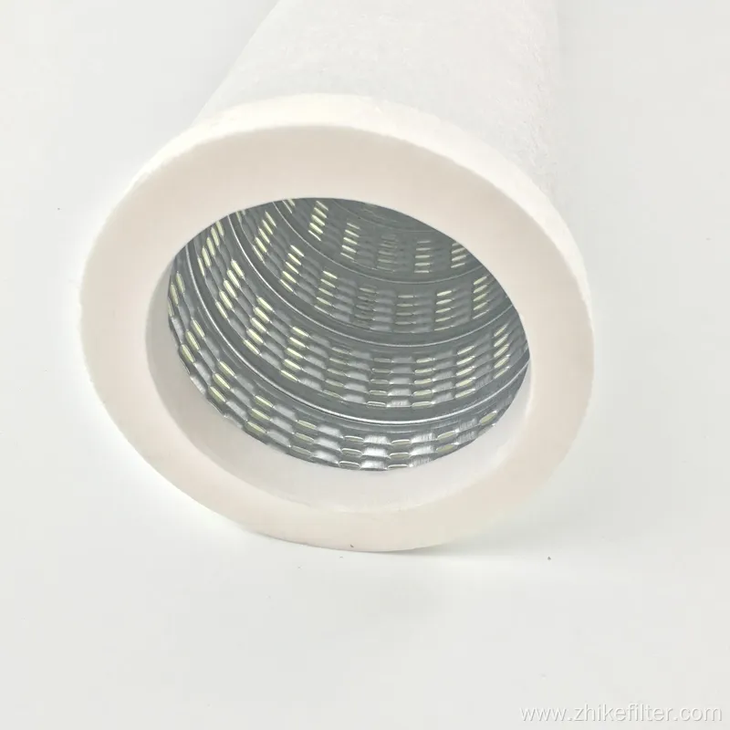 Natural gas coalescing filter element