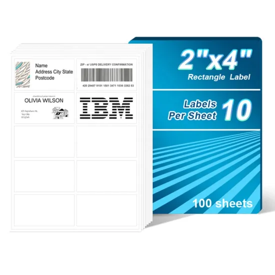2"X4" blank sticker label paper for printer